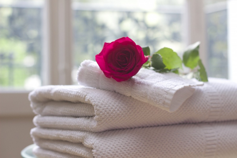 chambre-hote-ANDON-min_towel_rose_clean_care_salon_spa_white_bath-731641